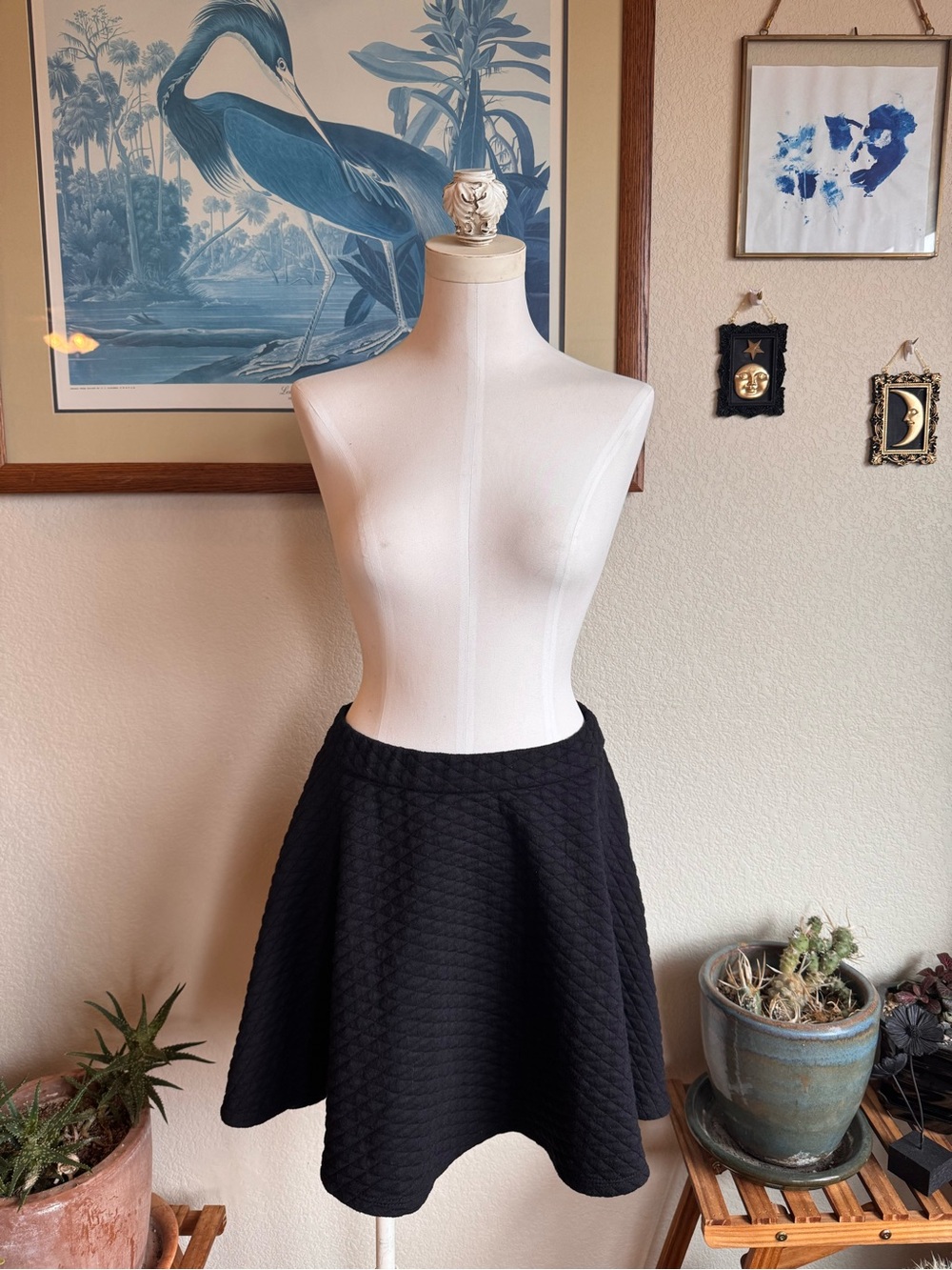 LC Lauren Conrad Quilted Skater Skirt